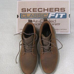 NEW  Skechers Men's Garza-Fontaine Brown Leather Chukka Boots Men's Size 10.5